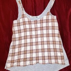 Michael Stars plaid tank, EXCELLENT
